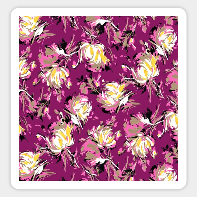 Seamless Pattern Beautiful Flower Sticker by rlatnwls